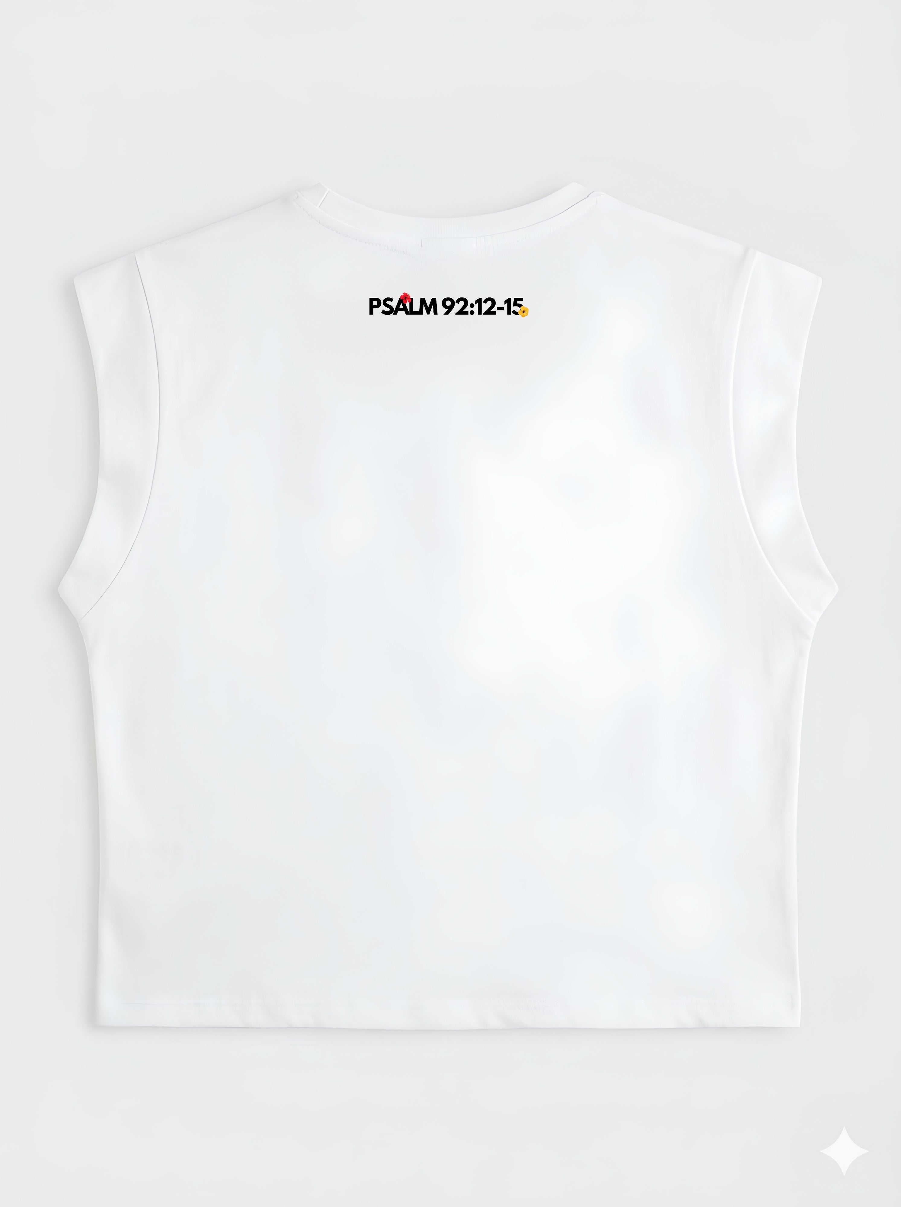 FLOWERS BLACK TEXT - WOMEN'S SLEEVELESS TEE