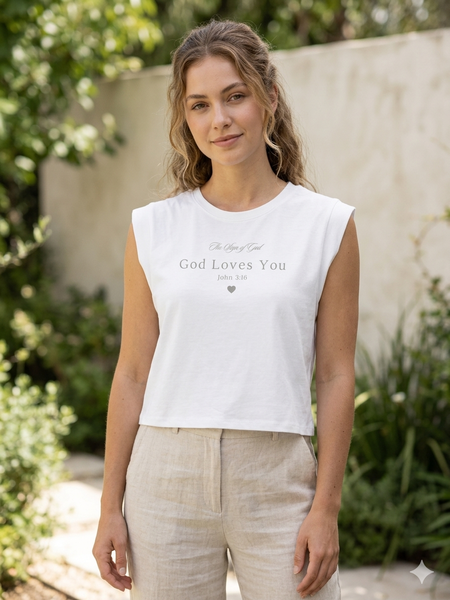GOD LOVES YOU - WOMEN'S SLEEVELESS TEE