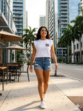 FLOWERS BLACK TEXT - WOMEN'S SLEEVELESS TEE