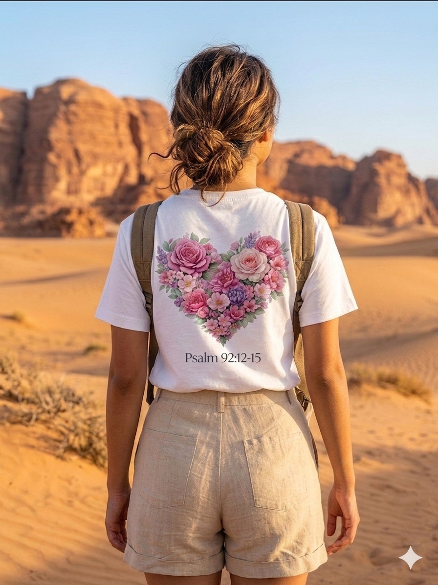 FLOWERS HEART - WOMEN'S TEE